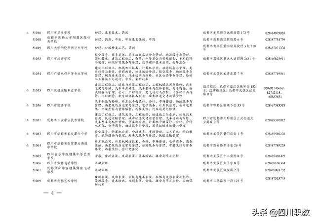 成都中等學校(成都中等職業(yè)學校排名)